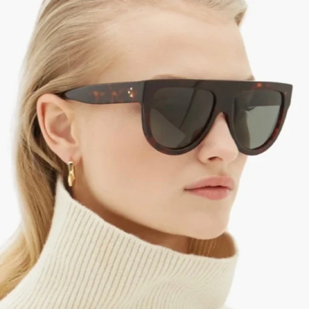 CÉLINE Shield Tortoiseshell Sunglasses
